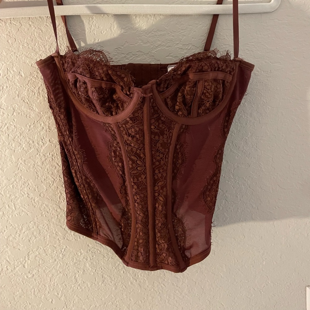 Urban outfitters burnt orange corset